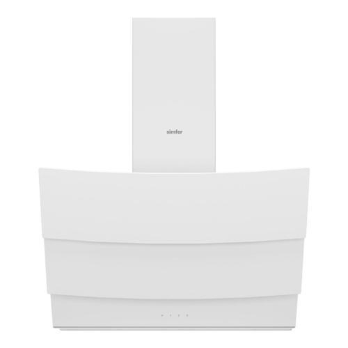 8707 60 cm Beyaz Eğik Dokunmatik Cam Davlumbaz