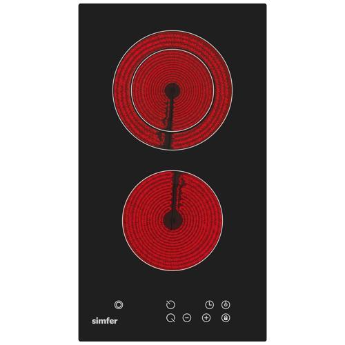 3370 2G Elektrikli 30 cm Siyah Cam Ankastre Ocak
