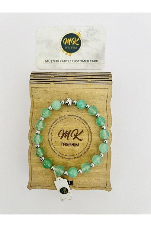 Gerçek Aventurin Taşı Bileklik (ARA KÜÇÜK TAŞLAR HEMATİT TAŞIDIR) Mk.020.011