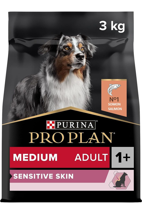 Adult Medium Sensitive Skin Somonlu Orta Irk Yetişkin Köpek Maması 3 Kg