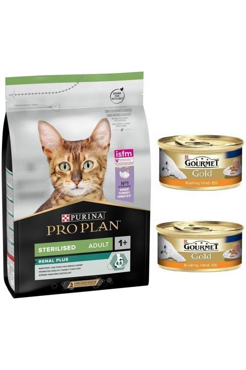 Sterilised Hindi Etli Kısırlaştırılmış Kedi Maması 3 Kg + Hindi Etli Konserve Maması 2 Adet