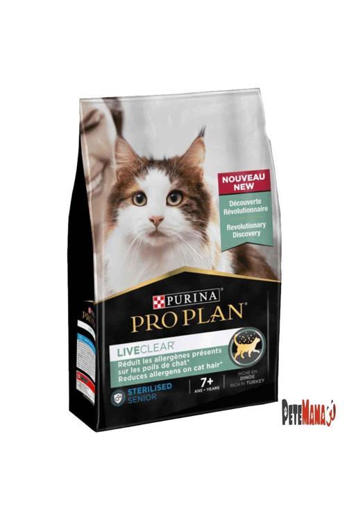 Liveclear Sterilised 7+ Hindi Etli Kısırlaştırılmış Kedi Maması 1,4 Kg