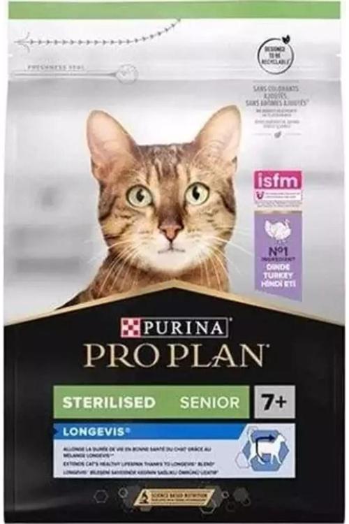 7+ Kısırlaştırılmış Hindili Yaşlı Kedi Maması 3 Kg