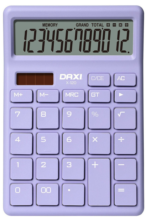 X-120 Lila 12 Haneli Hesap Makinesi