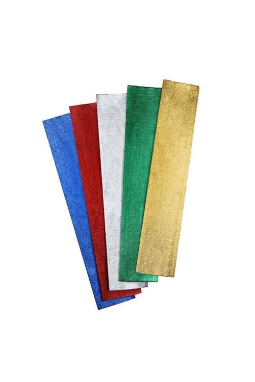 Lüx Metalik Krapon Kağıdı 5 Renk 5'Lı(50X100 Cm.)