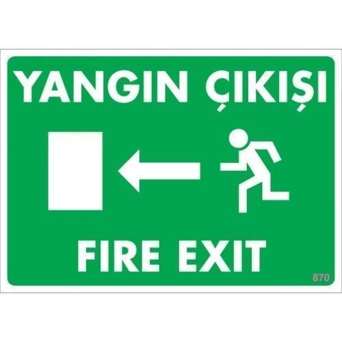Pvc Levha "Yangın Çıkışı" 25X35 Cm