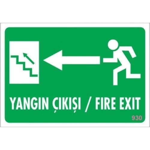 Pvc Levha "Yangın Çıkışı" 17,5*25 cm