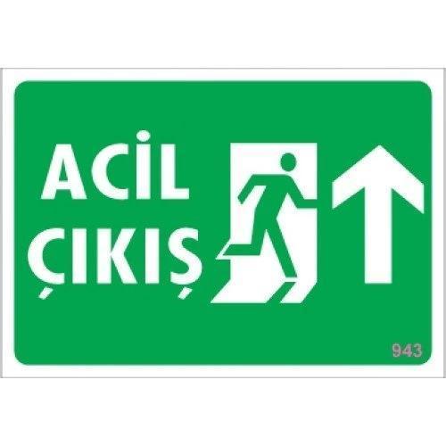Pvc Levha "Acil Çıkış" 17,5*25 cm