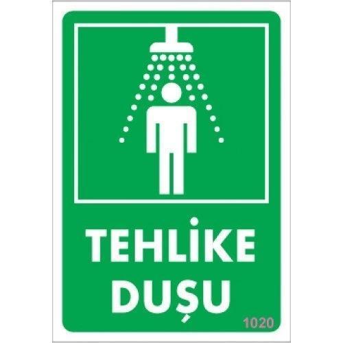 Pvc Levha "Tehlike Duşu " 17,5*25 cm