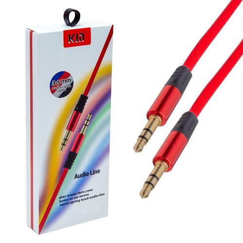 3.5 MM 1.2 METRE ERKEK/ERKEK KIRMIZI STEREO AUX KABLO (2818)