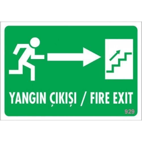 Pvc Levha "Yangın Çıkışı" 17,5*25 cm