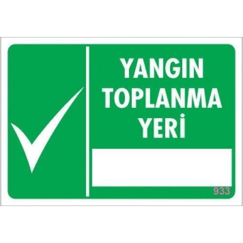 Pvc Levha "Yangın Toplanma Yeri" 17,5*25 cm