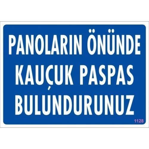 Pvc Levha "Panoların Önüne Kauçuk Paspas " 25*35 cm