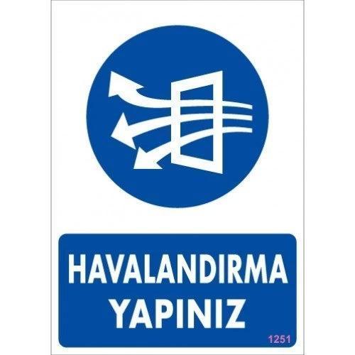 Pvc Levha "Havalandırma Yapınız" 25*35 cm