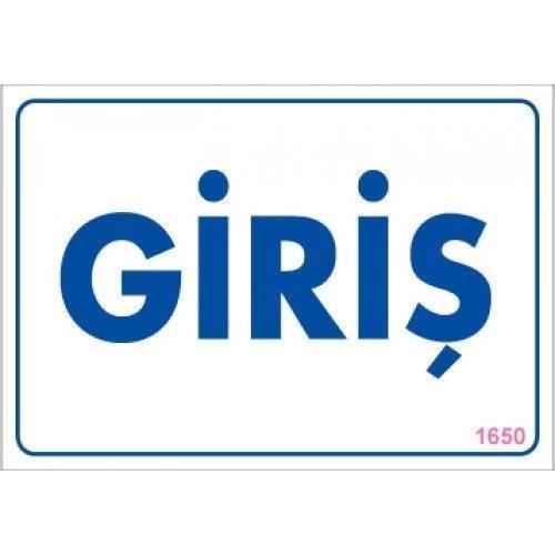 Pvc Levha "Giriş" 17,5*25 cm