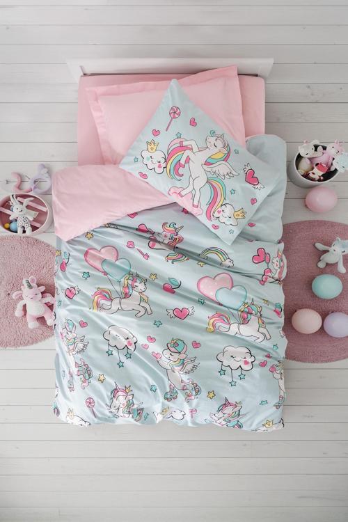 Junior Tek Kişilik Nevresim Takımı Twinka Pembe