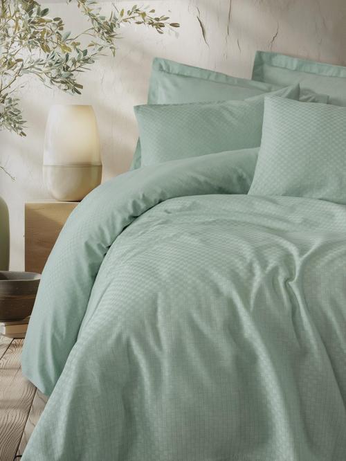 Plaid Ranforce Tek Kişilik Nevresim Takımı Plaid Adaçayı