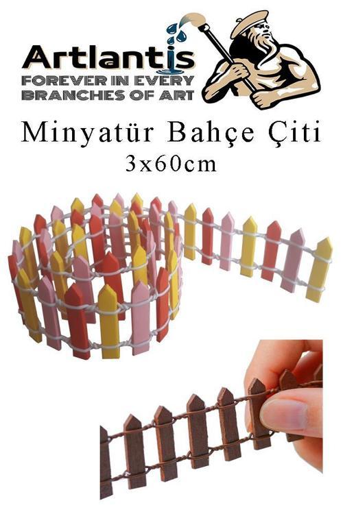 Mini Bahçe Çiti Renkli 3x60cm 1 Adet Dekoratif Minyatir Bahçe Çiti Okul Proje Teraryum Mini Ev Bahçe Çit