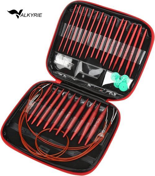 Değiştirilebilir Örgü Şiş Seti Ayrılabilir Dairesel Şişler Profesyonel Örgü İçin Çok Amaçlı Set