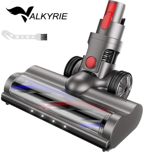Elektrikli Döner Işıklı Zemin Fırçası Başlığı Dyson V8/V10/V11/V15 Uyumlu Yüksek Performanslı
