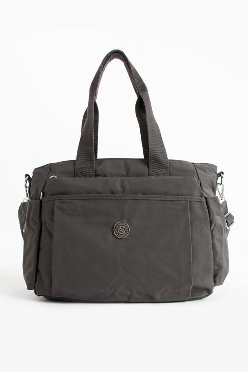 Kadın Büyük Boy 5 Bölmeli Suya Dayanıklı Saten Kumaş Çapraz Ve Omuz Askılı Çanta