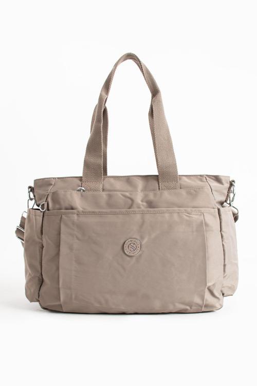 Kadın Büyük Boy 5 Bölmeli Suya Dayanıklı Saten Kumaş Çapraz Ve Omuz Askılı Çanta