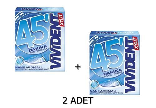 45 Dakika Nane Aromalı Şekersiz-Tatlandırıcılı Şerit Sakız 33g (2 ADET)