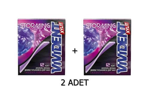 Storming Ahududu Aromalı Şekersiz-Tatlandırıcılı Şerit Sakız 33g (2 ADET)