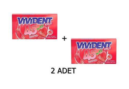 45 Dakika Çilek Aromalı Şekersiz-Tatlandırıcılı Şerit Sakız 26g (2 ADET)