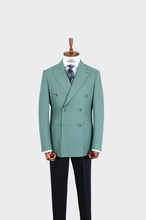 Kruvaze Stil Erkek Ceket - Nefes Alabilir Kumaş-KAW5244W