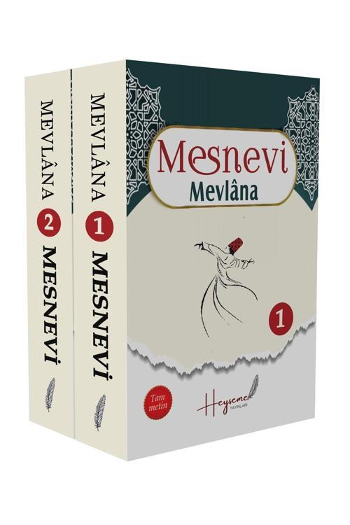 Mesnevi (Tam Metin-2 Cilt Halinde Takım-1220 Sayfa-Büyük Boy (15,5 Cm Genişliğinde 22 Cm Uzunluğu))