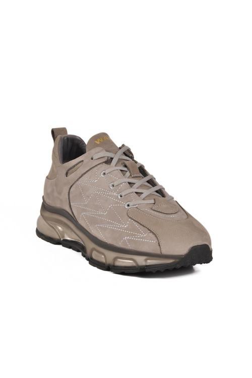 2623 M Gri Hakiki Deri Erkek Sneaker