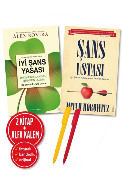 İyi Şans Yasası(Alex Rovira) + Şans Ustası(Mitch Horowitz) 2 Kitap Set-Bireysel Gelişim-Destek Kitap