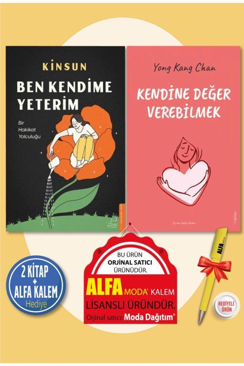 Ben Kendime Yeterim (Kinsun) + Kendine Değer Verebilmek (Yong Kang Chan) 2 Kitap + Alfa Kalem Hediye