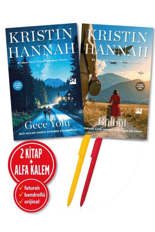 Alfa Kalem + ''Kristin Hannah'' 2 Kitap Yeni ''Bülbül + Gece Yolu'' Edebiyat Roman Doğan Kitap