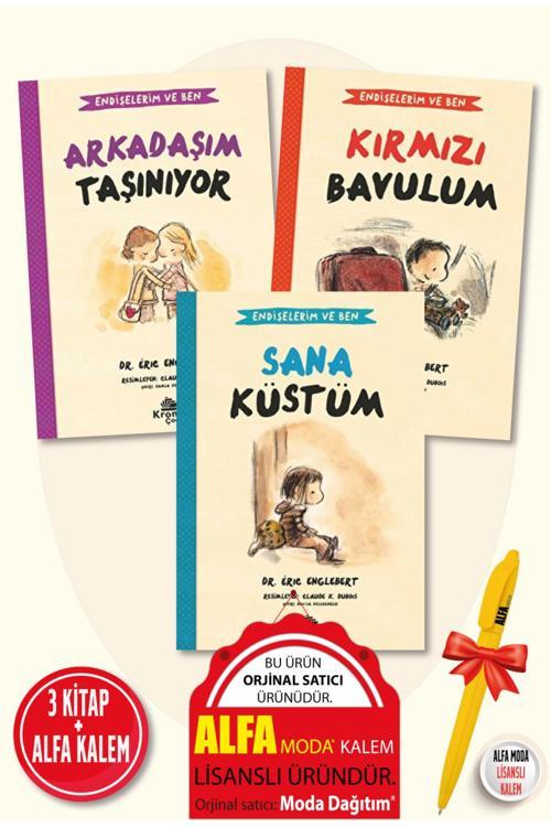 Eric Englebert Endişelerim Ve Ben Seti 3 Kitap / Arkadaşım Taşınıyor + Kırmızı Bavulum + Sana Küstüm