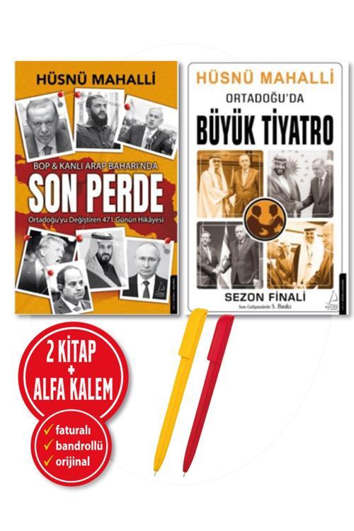 Alfa Kalem + Hüsnü Mahalli 2 Kitap Yeni Son Perde Bop Kanlı Arap Baharında + Ortadoğu'Da Büyük Tiyatro