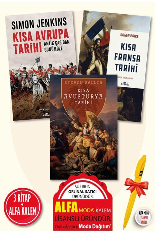 Kısa Avrupa + Fransa + Avusturya Tarihi 3 Kitap Set + Alfa Kalem - Tarih İnceleme - Kronik Kitap