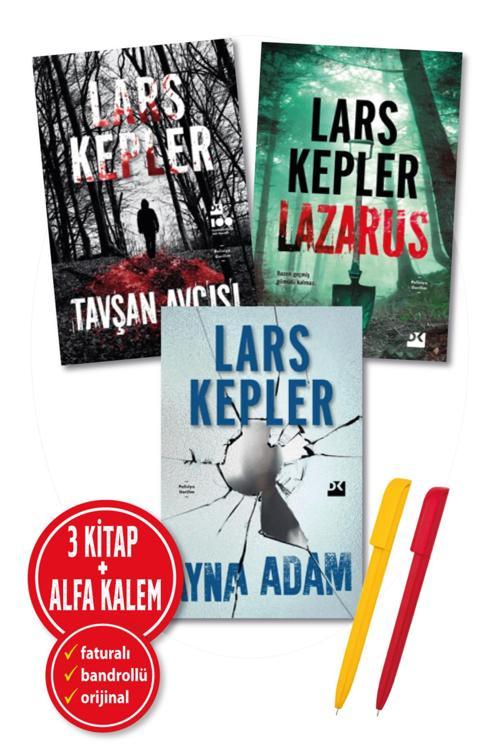 Alfa Kalem + ''Lars Kepler 3 Kitap'' Yeni ''Ayna Adam + Lazarus + Tavşan Avcısı'' Doğan Edebiyat Kitap