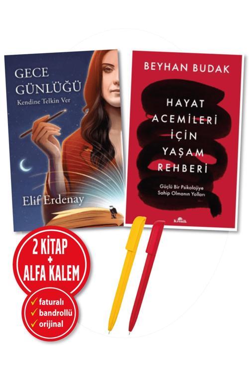 Alfa Kalem + Beyhan Budak(Hayat Acemileri İçin Yaşam Rehberi) + Elif Erdenay(Gece Günlüğü)-Yeni 2 Kitap