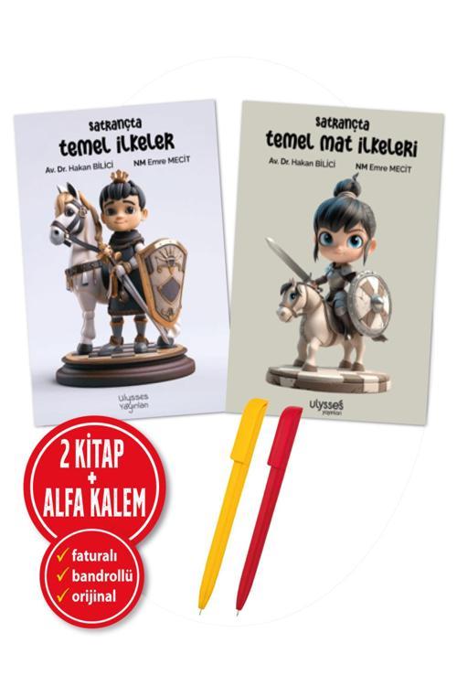 Alfa Kalem + Satrançta Temel İlkeler + Temel Mat İlkeleri 2 Kitap (Hakan Bilici & Emre Mecit)