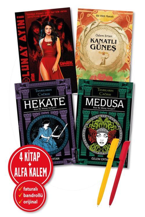 Alfa Kalem + Özlem Ertan 4 Kitap Yeni (Dolunay Ayini + Kanatlı Güneş + Medusa + Hekate)-Destek