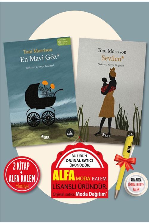 En Mavi Göz + Sevilen (Toni Morrison) 2 Kitap Set + Moda Lisanslı Kalem Hediye - Sel - Nobel Ödüllü