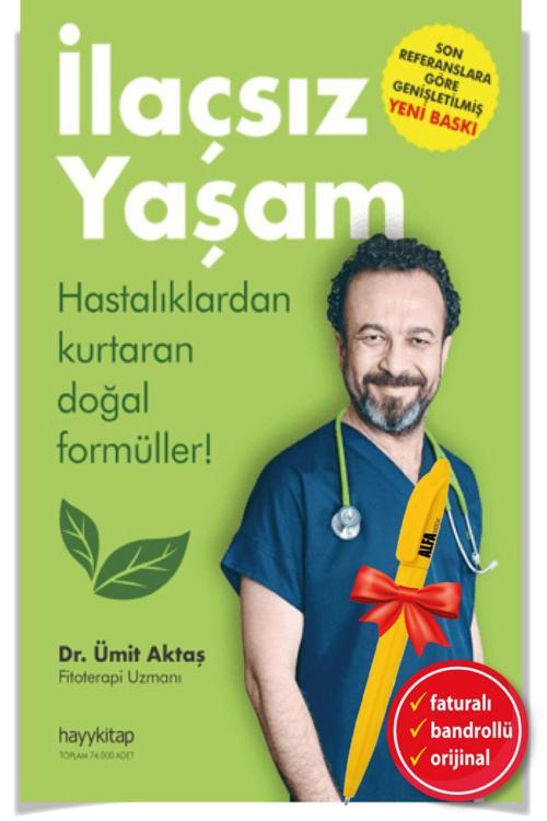 Alfa Moda Kalem + İlaçsız Yaşam Yeni Kitap / Ümit Aktaş - Hayykitap