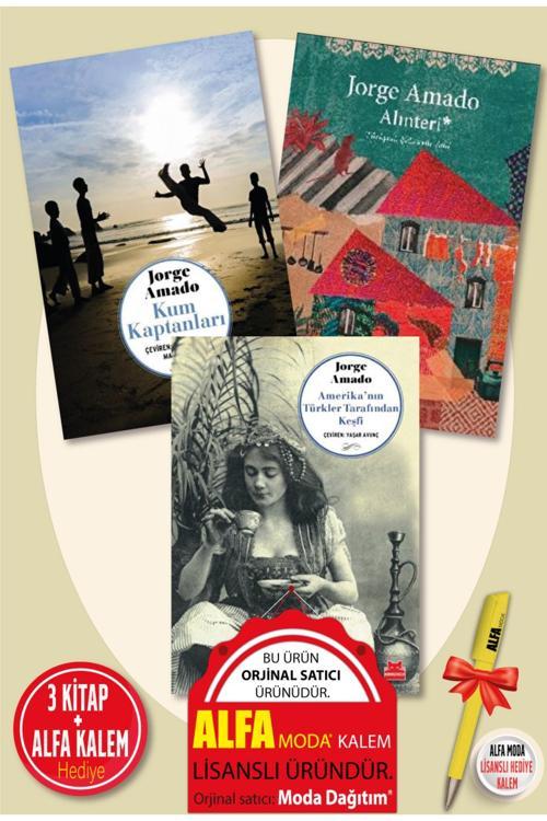 Kum Kaptanları + Alınteri + Amerika’Nın Türkler Tarafından Keşfi / Jorge Amado / 3 Kitap Set + Kalem