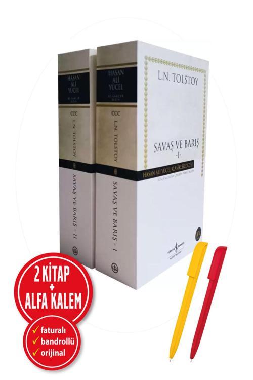 Alfa Kalem + Lev Nikolayeviç Tolstoy 2 Cilt Kitap Takım (Savaş Ve Barış 1 - Savaş Ve Barış 2)