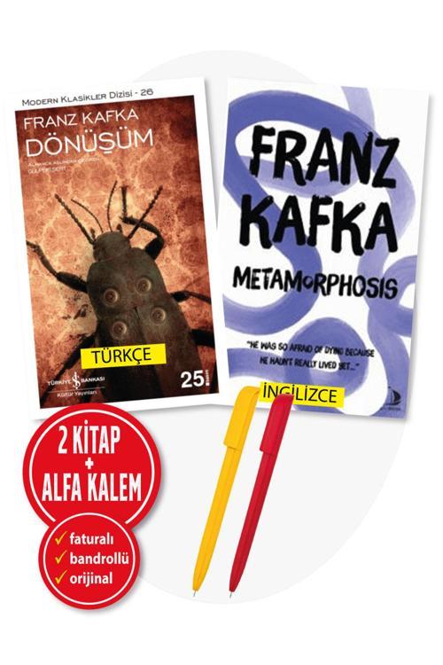 Alfa Kalem + Dönüşüm + Metamorphosis 2 Kitap (Franz Kafka)-Türkçe-İngilizce-Kitap- Destek Yayınları