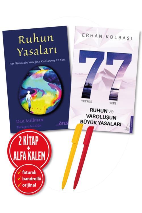 Alfa Kalem + Dan Millman(Ruhun Yasaları) + Erhan Kolbaşı(Yetmiş Yedi 77) 2 Kitap-Bireysel Gelişim-Ötesi