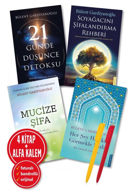 Alfa Kalem + (21 Günde Düşünce Detoks + Mucize Şifa + Soyağacını Şifalandırma)Bülent Gardiyanoğlu 4 Kitap