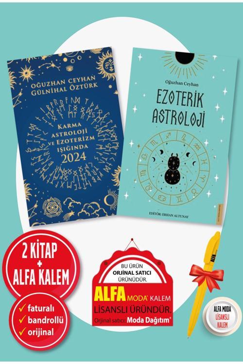 Karma Astroloji Ve Ezoterizm Işığında 2024 Ezoterik Astroloji / Oğuzhan Ceyhan 2 Kitap Set + Destek